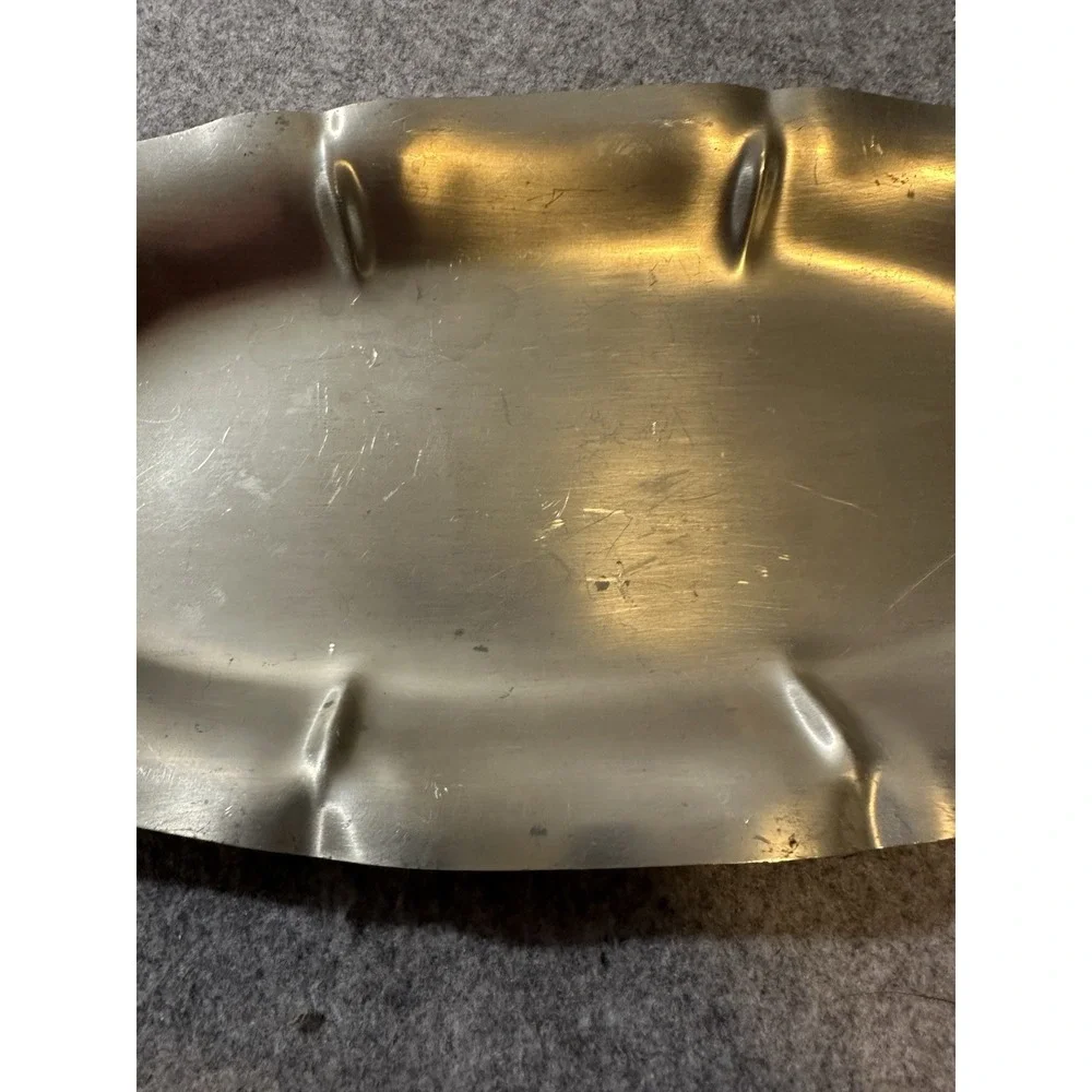 Vintage Reed & Barton Fluted Pewter Serving Bread Tray P602 11 15/16